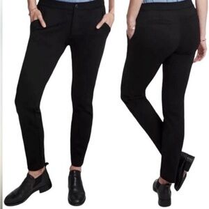 American Giant Pants Women 12 Black Chino Ponte Stretch Minimal Capsule Classic